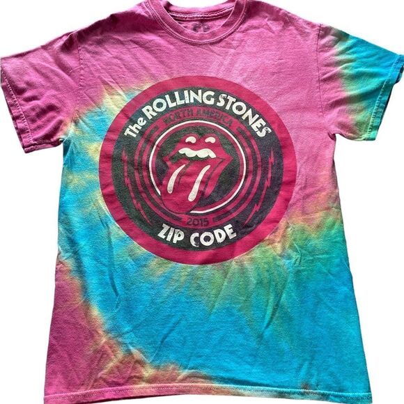 The Rolling Stones North America 2015 Zip Code Tour T-Shirt Size S - Picture 2 of 6
